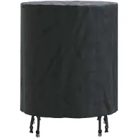 vidaXL Tafel Dekking 62 x 62 x 70 cm Stof Rond Waterdicht Zwart