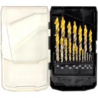 AWTOOLS Black Line - Metaalboor Set - HSS-M2 - TiN Coating - 19 Stuks
