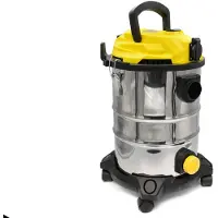 GEKO Stofzuiger nat en droog - 25L - roestvrij staal - met stopcontact en accessoires