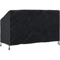 vidaXL Tuinbankhoes Zwart 165 x 70 x 65 / 94 cm 210D Oxford stof