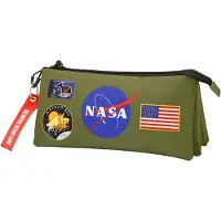 KARACTERMANIA - NASA - Khaki-FAN Triple Roletui - Potloden etui - Pennenetui - Meerkleurig