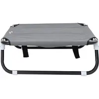 vidaXL Hondenbed 70 x 46 x 18 cm Staal Lichtgrijs