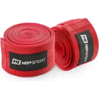 Hop-Sport – Boksbandages – 4 m – Rood – Katoen – Met Klittenbandsluiting voor Hand- en Polsbescherming