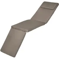 Beautissu LoftLux DC Ligbedkussen 175x45x5 cm Taupe – Ligstoelkussen Wasbaar