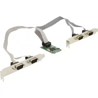 DeLOCK PCIe-serie-adapter - - MiniPCIe I-O - 4 x RS-232 - Kabels inbegrepen - Compatibele systemen