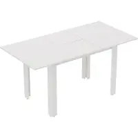 Youjia Uitschuifbare eettafel, 120-160 x 70 cm, verstelbare keukentafel voor 4-6 personen, MDF, wit
