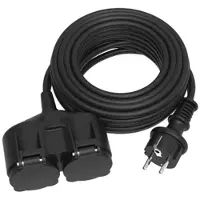 Sencys Verlengsnoer 2-voudig - Rubber - 5 Meter - Ip43