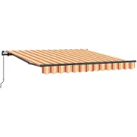 vidaXL Uitschuifbare luifel Geel en Oranje 300 x 250 cm