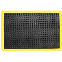 Ivol Ergonomische werkplaatsmat - Anti vermoeidheidsmat - Met gele rand - 90x120 cm