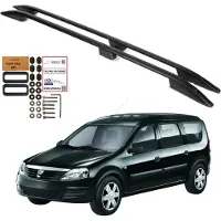 Erkul Dakrails voor Dacia Logan MCV Mk1 van 2007 tot 2013, zwart, massief, duurzaam.