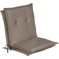 Beautissu Loft NL Stoelkussen Set 2x Lage Rugleuning 100x50 cm Taupe – Tuinstoelkussen UV-bestendig