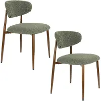 Housecraft living Noor Eetkamerstoelen Groen - Set van 2