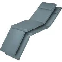 Beautissu LoftLux DC Ligbedkussen Set 2x 175x45x5 cm Blauwgrijs – Ligstoelkussen Wasbaar