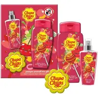 Chupa Chups - Geschenkset - Cheeky Cherry- Bath/Shower Gel 300 ML - Body Mist 100 ML - Sponge