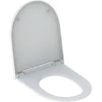 Geberit ONE toiletzitting, met automatische zitting, met QuickRelease-functie, met QuickRelease-scharnieren, bevestiging: van boven, kleur: wit-alpin / glanzend, 1 stuk.