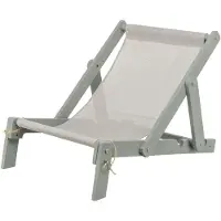 Trixie strandstoel hout grijs - 51x33x37 cm