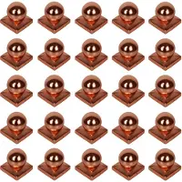 Baumarktplus TRUTZHOLM - Paalmuts Koper - 121 mm - Kogel - Afdekkap voor Palen 12x12 cm - Houtbescherming - 25 Stuks Set