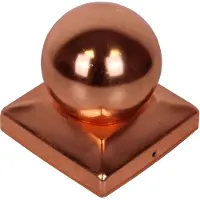 Baumarktplus TRUTZHOLM - Paalkap Koper - 101 mm - Kogel - Afdekkap voor Palen 10x10 cm - Hekwerk Houtbescherming