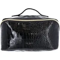 Ted Baker toilettas Vieda Croc Effect Small Makeup Bag Black zwart