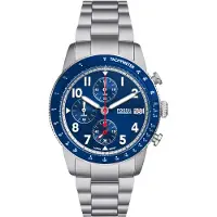 Fossil Analoog horloge 'SPORT TOURER' navy / zilver