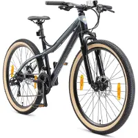 Bikestar Hardtail MTB Alu 26 inch 21 Speed Zwart/blauw Unisex