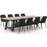Tierra Outdoor + 10% kassakorting | Liv/Bresimo 330cm dining tuinset 9-delig stapelbaar