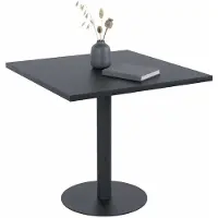 CLP Freida Bistrotafel Vierkant 70x70 cm - Moderne Keukentafel - MDF Tafelblad - Metalen Frame - 2 tot 4 Personen - zwart