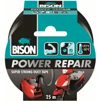 Bison Power Repair Zwart | Rol | 25 m - 6311863