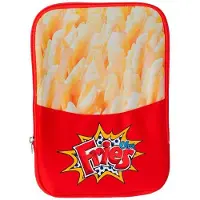 Oh My Pop! Rode Neopreen Tablethoes - Crispy - Zak Patat - 20.5cm X 28.5cm X 2cm