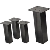 ML-Design Set van 4 tafelpoten schuin H30 cm Donkergrijze look Industrieel stalen profiel 8x8 cm I-vorm 96° helling ML design