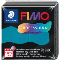 Fimo professional - ovenhardende boetseerklei - blok 57 gr - petroleum blauw