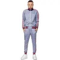 Lonsdale Joggingpak navy / duifblauw / knalrood / wit
