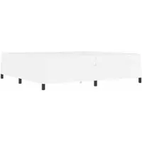 vidaXL Bedframe met matras Wit 200 x 200 cm Stof