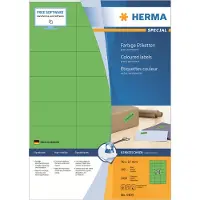 Herma Special 4409 permanent hechtende etiketten A4 70 x 37 mm groen (2400 etiketten)