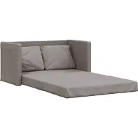 vidaXL Slaapbank vloermodel 2-in-1 112x174x55 cm stof taupe