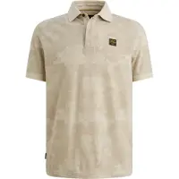 PME Legend Shirt 'Polo shirt in piqué with allover print' beige