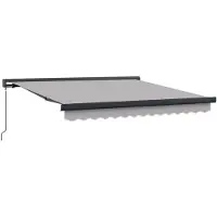 vidaXL Uitschuifbare luifel Lichtgrijs 300 x 250 cm