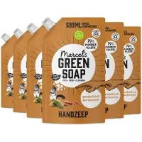 Marcel's Green Soap Handzeep Navulling - Sandelhout & Kardemom - 6 x 500ml
