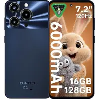 Oukitel C69 (4+128) 7,2-inch smartphone met 6000 mAh batterij, ultradunne behuizing van 9,5 mm, zwart