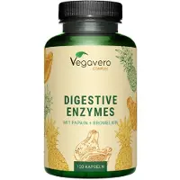Vegavero Complex van spijsverteringsenzymen | 180 capsules | Enzymencomplex met papaja-extract en bromelaïne | Veganistisch
