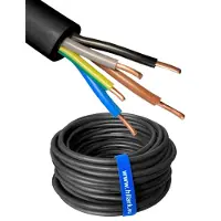 Hilark cable tech NYY-J aardkabel 5x6mm², 20 meter, koperen massieve geleiders, PVC-mantel, 600/1000V, type YKY