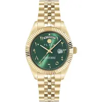 Philipp Plein Analoog horloge 'Date Superlative' goud / smaragd