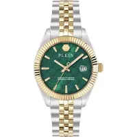 Philipp Plein Analoog horloge 'Date Superlative' goud / smaragd / zilver
