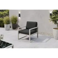 Margaret Hadas24 Margaret Hadas: 24 Gartensessel, outdoor, Madera lounge fauteuil, tuinbank, terras, balkon, weerbestendig, metaal, zitbank met rugleuning, kasjmier, grijsbruin