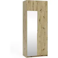 Margaret Hadas24 , Kleiderschrank APOLLONIA I met spiegel, draaiduurschrank, modern, kast, veel opbergruimte, 100 x 250 cm (ambachtelijk, gouden handgrepen)