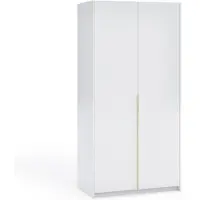 Margaret Hadas24 Kledingkast Apollonia zonder Spiegel 100 x 204 cm (wit, gouden handgrepen)