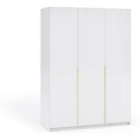 Margaret Hadas24 Kledingkast Apollonia zonder Spiegel 150 x 204 cm (wit, gouden handgrepen)