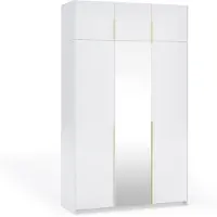 Margaret Hadas24 Kledingkast Apollonia I met Spiegel 150 x 250 cm (wit, gouden handgrepen)