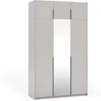 Margaret Hadas24 , Kleiderschrank APOLLONIA I met spiegel, draaiduurschrank, modern design, ruime opbergmogelijkheden, 150 x 250 cm (kasjmier, zwarte handgrepen)