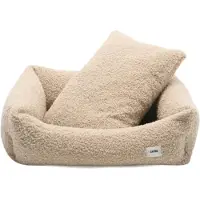 CAFIDE Comfortabele hondenmand van fleece – Beige – Zacht, wasbaar, afritsbaar & anti-slip – Snozy